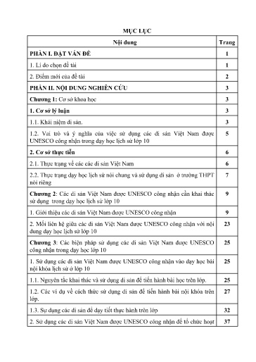 Sáng kiến kinh nghiệm Khai thác các di sản Việt Nam được UNESCO công nhận vào giảng dạy lịch sử Lớp 10 nhằm phát triển phẩm chất và năng lực cho học sinh